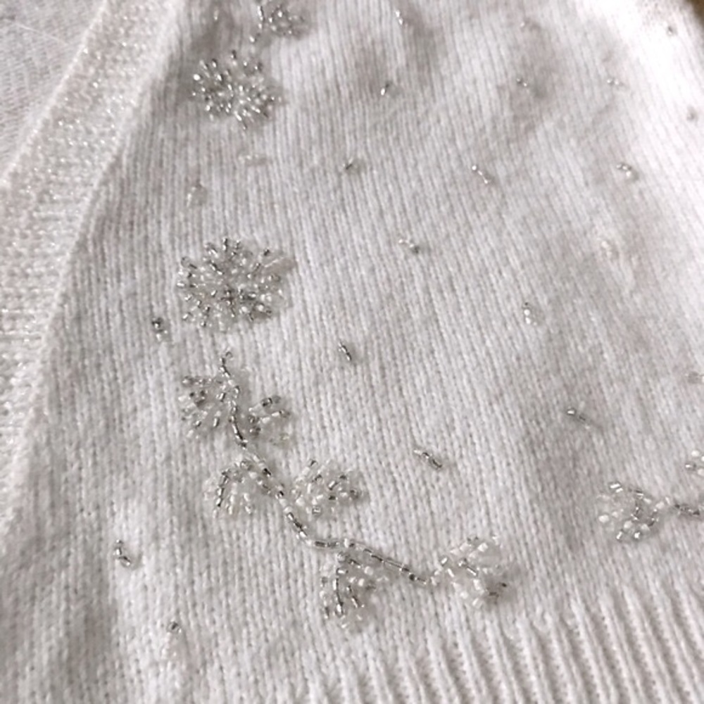 Vintage Beaded Angora Blend Cardigan - Picture 7 of 14